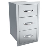 Sunstone Classic Series Flush Style 17” Drawers featuring two spacious drawers for BBQ tools and accessories.